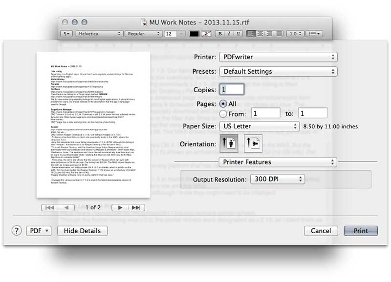 pdf writer printer driver for mac
